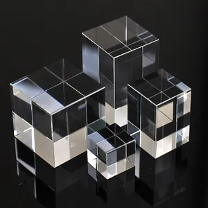 مخصص النقش بالليزر الجملة 3d الليزر الكريستال مكعب ثقالة الورق 3d صورة الكريستال مكعب