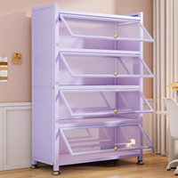 Armoire de rangement multifonctionnelle mobile et durable en acier au carbone, anti-poussière, buffet, étagère pour appareils électroménagers pour la cuisine et le salon
