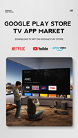 Clé TV Android 4K en direct d'usine, lecteur multimédia portable avec télécommande vocale Bluetooth