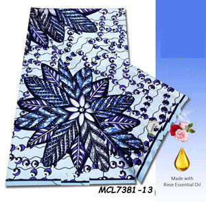 Nuevo Modelo Africano de Tela de Cera Grand Ankara de Alta Calidad con Estampado Satinado, 6 Yardas - Product Image 5