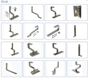 Système de montage de panneaux solaires pour toiture, système photovoltaïque universel réglable, <span class=keywords><strong>crochet</strong></span> pour tuiles en céramique, support de fixation pour tuiles solaires - Product Image 6