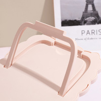 Miroir de table portable mignon en plastique pliable à une face pour dortoir, bureau, usage personnel, miroir de maquillage cosmétique personnalisé
