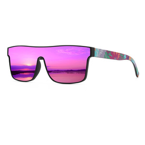 Lunettes de soleil intégrées à monture surdimensionnée, noires, polarisées UV400 Type 3, pour sports de plein air, cyclisme, conduite - Product Image 4