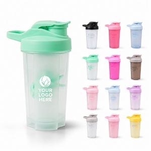 ขวดเชคโปรตีนแบบพกพา 500 มล. ปลอดสาร BPA พร้อมลูกบอลผสม ป้องกันการรั่วซึม สำหรับออกกำลังกาย ฟิตเนส และกีฬา  พร้อมโลโก้สั่งทำได้ - Product Image 1