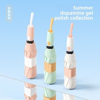 Nouvelle poignée de tulipe, parapluie automatique trois fois et demi enduit de couleur, cadeau de parapluie pour dames, publicité de parapluie de cadeau