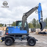 Mini-excavatrice certifiée CE, système hydraulique FULCORE à détection de charge, utilisation polyvalente pour la construction