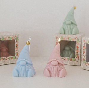 Bougie parfumée créative en cire de <span class=keywords><strong>soja</strong></span> et de paraffine, Père Noël, forme décorative pour la veille de Noël et la fête des pères, avec boîte cadeau - Product Image 3