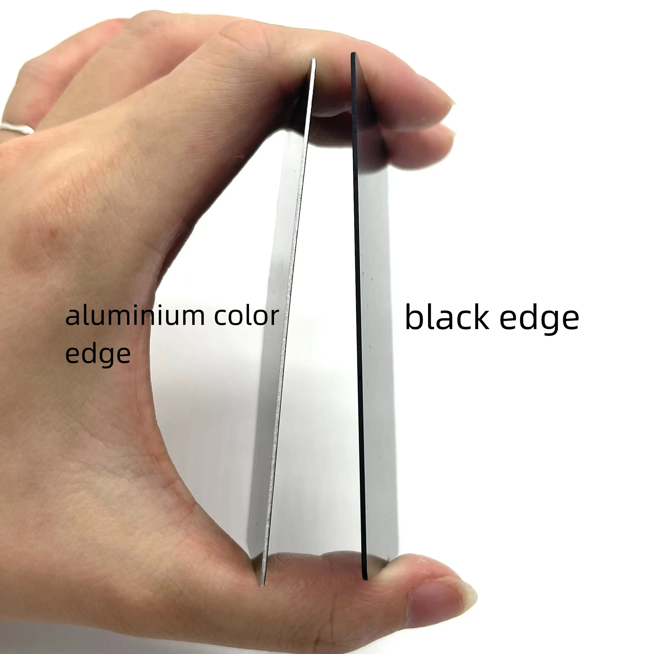 0.8mmマットブラックホワイトエッジ陽極酸化表面レーザー刻印プリントメタルクレジットカードアルミニウム名刺ブランク用カスタム