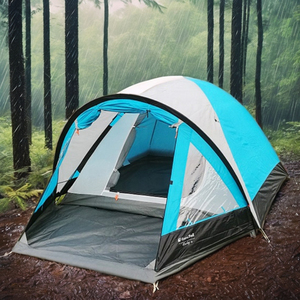 Thung lũng gió 2-4 người đàn ông Gia Đình Hai lớp Lều chống nước 4 người kích thước lớn chất lượng tốt cắm trại bánh răng nhôm tự động - Product Image 4