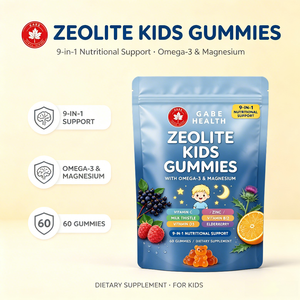 Complément alimentaire en zéolite pour enfants en gros, 9-en-1 Oméga-3, Mognesiuin, Vitamine C, D3, B12, Zinc, E1, Baies d'églantier, 60 Gummies pour le système immunitaire, OEM - Product Image 1