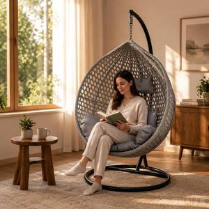 Novità 2026: Sedia Amaca Sospesa in Rattan Personalizzata, Ecologica, con Cuscino Impermeabile, <span class=keywords><strong>Design</strong></span> Contemporaneo <span class=keywords><strong>per</strong></span> Arredamento Esterno - Product Image 4