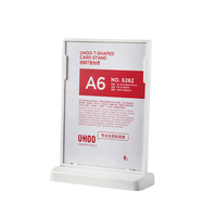 Uhoo 6262 T forme double face personnaliser pratique porte-affiche en acrylique A6 Table Menu Display Stand