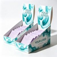 Boîte de présentation personnalisée avec logo, emballage détachable, papier cartonné 20pt, gaufrage, recyclable, boîte de présentation pour chewing-gum
