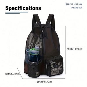 Custom <b>Drawstring</b> Bags with Logo Oxford Waterproof <b>Drawstring</b> <b>Backpack</b> Multi-pocket Sports Draw String Bag for Man - Product Image 4
