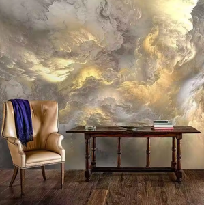 Europäische abstrakte Kunst Wandt uch Persönlichkeit Glück verheißende Wolke Ölgemälde Licht Luxus Hintergrund wand - Product Image 1