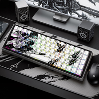 Teclas inspiradas en el Capitán Levi, teclas de sublimación de tinta, impresas lateralmente, 74/129 teclas, teclas personalizadas para teclado mecánico.