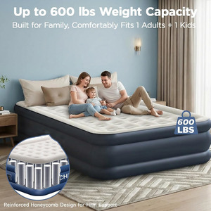 Colchón Inflable Doble Plegable de 18 Pulgadas de Alto con Bomba Integrada para Uso en Interiores/Exteriores, Hospitales y Parques - Product Image 4
