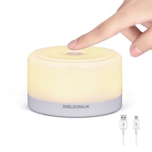 Lampe de bureau LED intelligente rechargeable par USB, éclairage d'ambiance à intensité variable, lampe de table à capteur tactile, veilleuse portable - Product Image 2