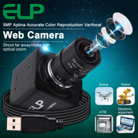 Aptina MI5100 5 Megapiksel 2592*1944 Manuel CS Lensli UVC OTG Mini USB Kamera 5MP Web Kamerası Linux Android Windows MAC Raspberry Pi için