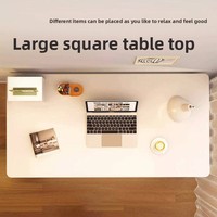 Bureau d'ordinateur simple pour la maison et la chambre, robuste, résistant au déformage, en MDF, surface en panneau artificiel, aucun assemblage requis