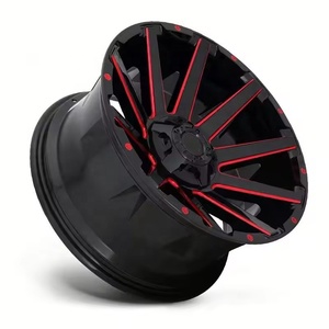 Rines Todoterreno de Aleación de 20 y 22 Pulgadas para Camionetas y <span class=keywords><strong>SUV</strong></span>, 6x139.7 5x150, Negro Mate con Acabado Mecanizado - Product Image 4