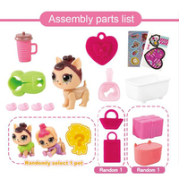 Mini Animal de compagnie personnalisé maison de jeu boîte aveugle ensemble de jouets en plastique éducatif jeu interactif