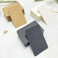 Tarjetas de exhibición de joyería en blanco 6x9 al por mayor, de papel Kraft, para pendientes, aretes y collares, estuches universales, impresión digital, marca personalizada