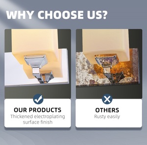 โคมไฟติดผนัง LED ดีไซน์ใหม่ทันสมัย กันน้ำ IP44 สำหรับห้องน้ำ กระจกเงาในบ้าน ขั้วหลอด E26 วัสดุสแตนเลส เหมาะสำหรับโรงแรม ไฟติดกระจก - Product Image 4