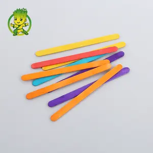 Jouets colorés jetables en vrac personnalisables de bricolage en bois bâtons d'artisanat de glace en gros