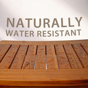 Wooden <b>Bathroom</b> <b>Stool</b> With Storage Shelf Teak Rustic Design Indoor Outdoor Use - Product Image 4