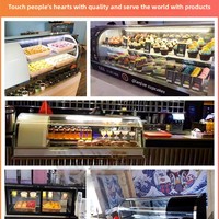 Lemari Pendingin Display Sushi Komersial untuk Meja, Kabinet Pengawet Sashimi Kecil untuk Salmon Tuna, Dilengkapi Lampu LED dan Sistem Pendingin Udara