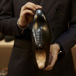Zapatos de Fiesta Italianos para Hombre de Alta Calidad al por Mayor, con Punta en Pico, Cordones, Antideslizantes, Ligeros, Transpirables, con Suela de Goma - Product Image 2