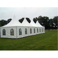 Carpa Pagoda 3x3 4x4 5x5 6x6 8x8 10x10, Carpa Pagoda con Toldo de PVC Blanco, Gazebo para Bodas al Aire Libre, Carpas Pagoda de Techo Alto para Eventos