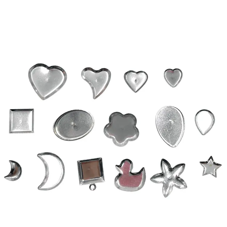 different shapes Square Heart Stainless Steel Earring Posts / Bases / Studs / Settings ,Stainless Steel Accessories