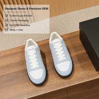 Chaussures de luxe pour femmes, de haute qualité, bleu ciel, matelassées, baskets, chaussures de sport, chaussures de skate, neuves