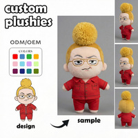 Fabricant de jouets en peluche personnalisés, conception de mini-figurines humaines, jouet en peluche Jelly Cat, jouet Papeleria Jax, poupées en peluche personnalisées de Chine