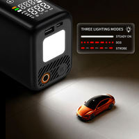 Démarreur d'urgence double usage 2026, gonfleur de pneus sans fil, batterie externe certifiée avec affichage numérique et lumière LED