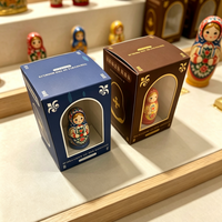 Boîte à savon pliable écologique avec fenêtre transparente, boîte cadeau Matryoshka avec dorure à chaud pour savon fait maison, parfum, cosmétiques
