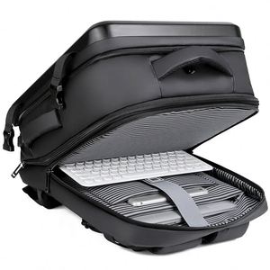 Mochila para portátil de carcasa dura de gran capacidad personalizada con cremallera, diseño impermeable de moda multifuncional para negocios diarios al aire libre - Product Image 5