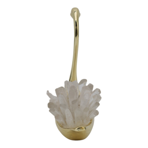 Cigno decorativo in metallo con pietre di cristallo per decorare la casa, l'ufficio, il tavolo, il bagno e il soggiorno. - Product Image 5