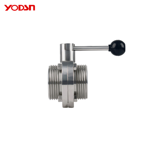 Nóng bán thép không gỉ SS316L Hướng dẫn sử dụng Tri Kẹp bướm van SS kết nối vệ sinh nhiệt độ cao van nước - Product Image 5