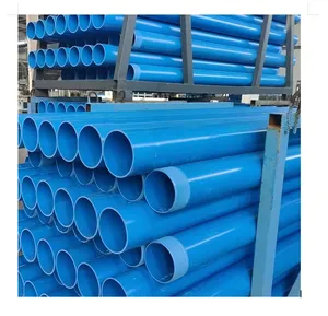 ท่อ UPVC สีน้ำเงิน ทรงกลม ขนาดเส้นผ่านศูนย์กลางภายนอก 4 นิ้ว เส้นผ่านศูนย์กลางภายใน 3 นิ้ว ป้องกันการกัดกร่อน สำหรับน้ำประปา พร้อมบริการตัด - Product Image 1