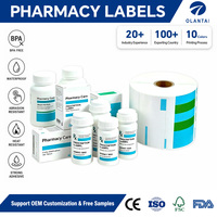 Étiquettes thermiques personnalisées imperméables pour pharmacies, imprimées UV, autocollantes, pour flacons de médicaments sur ordonnance