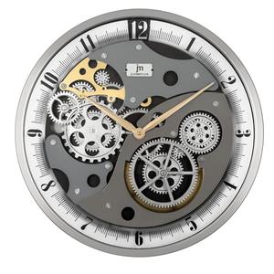 HORLOGE MURALE EN ACIER ARGENTÉ DIAM. 46CM - Product Image 1