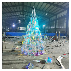 LED สนเทียมกรอบเหล็กที่ทำด้วยมือเชิงพาณิชย์ Lighted 3to30m ยักษ์แสงกลางแจ้งต้นคริสต์มาส - Product Image 4