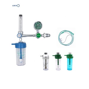 Tiêu Chuẩn Oxy Lưu Lượng Kế Độ Ẩm Nhôm Cga540 Bullnose Oxy Y Tế Điều Chỉnh Lưu Lượng Kế Với Chai Nhôm - Product Image 4