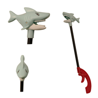 Juguete de plástico con cabeza de tiburón, pinza para animales, palo de recogida, juguete promocional para niños, divertidos juguetes de garra para atrapar, regalo de fiesta, juego personalizado