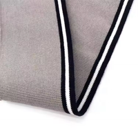Garnitures en tricot côtelé à rayures anti-boulochage écologiques pour col pour faire des vêtements
