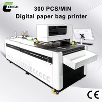 Impresora de Inyección de Tinta Automática de Alta Velocidad Chicai, 70m/min, Impresión en una Sola Pasada, para Cajas de Pizza y Bolsas de Papel |   Cabezal de Impresión HP A3/A4