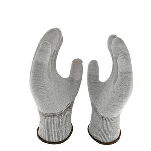Guantes de mano antiestáticos antideslizantes Guantes de poliéster Esd para manejar Bordes de placa de circuito Cables Objetos afilados - Product Image 1